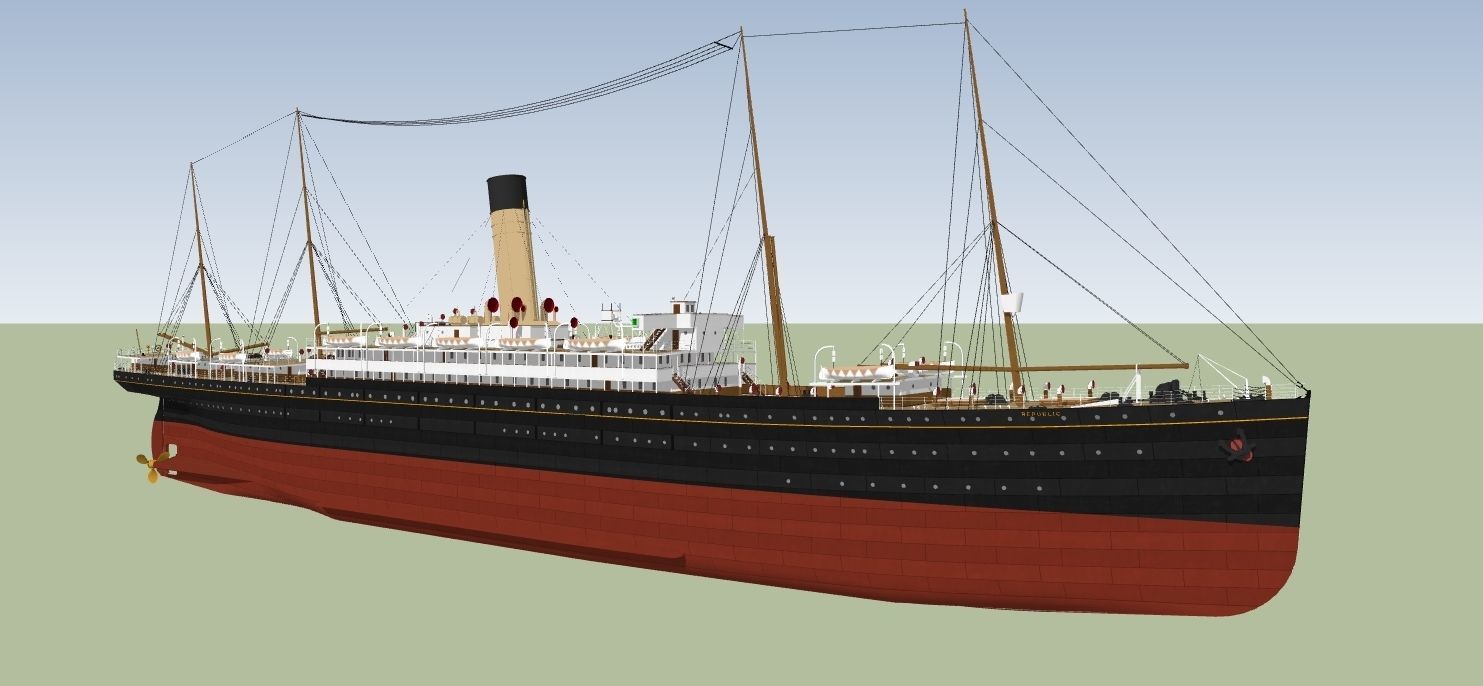 RMS Republic Low-poly 3D model_2