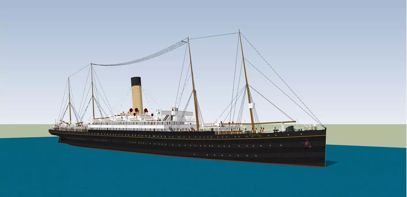 RMS Republic Low-poly 3D model_0