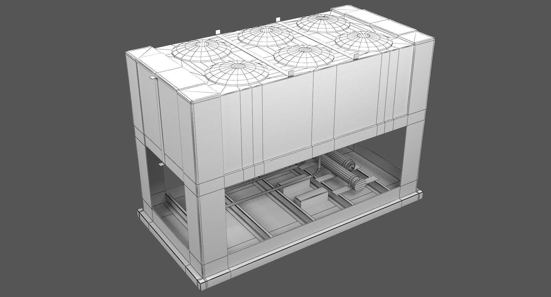 Rooftop Air Conditioner1 Low-poly 3D model_6