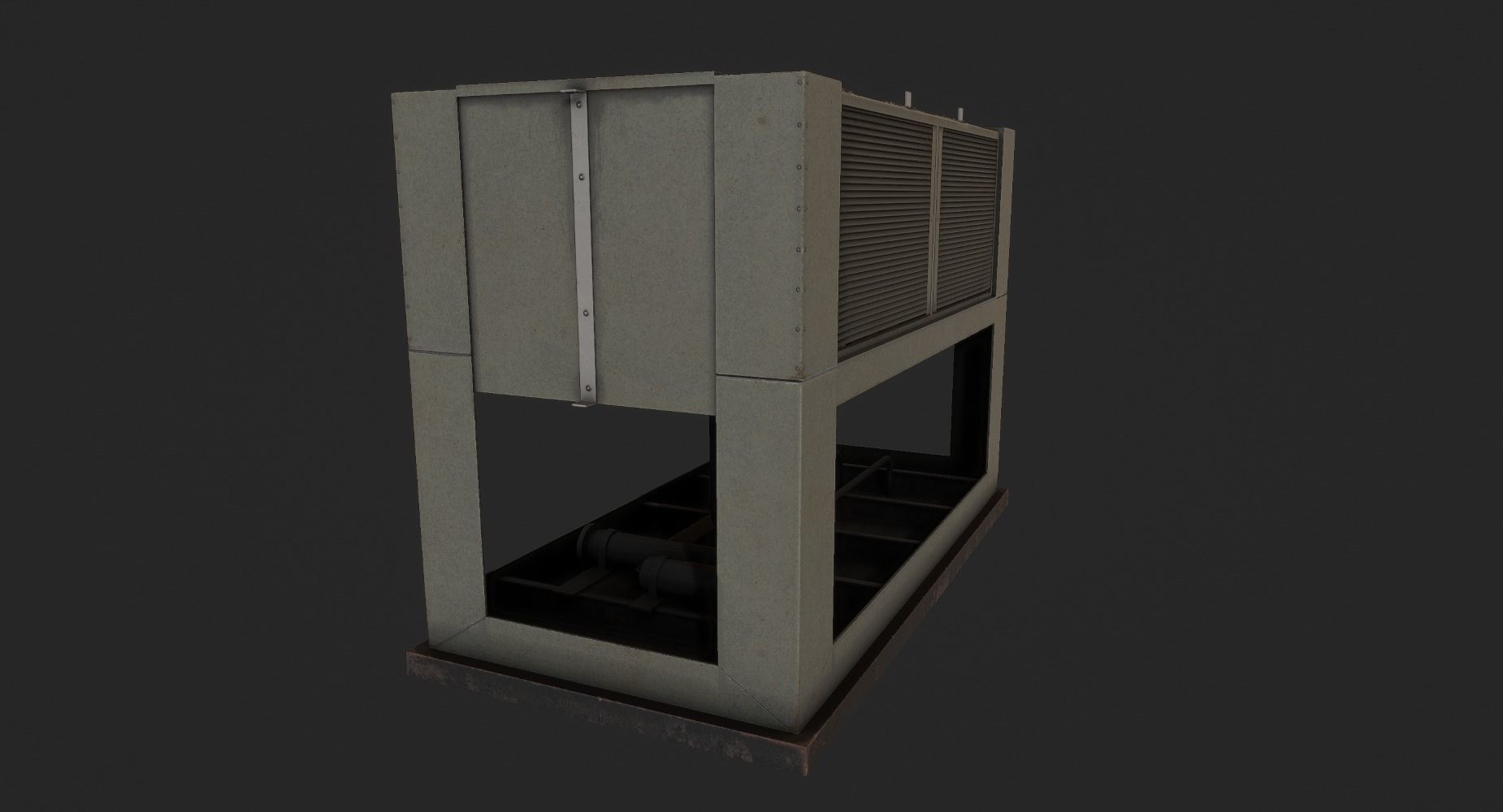 Rooftop Air Conditioner1 Low-poly 3D model_5