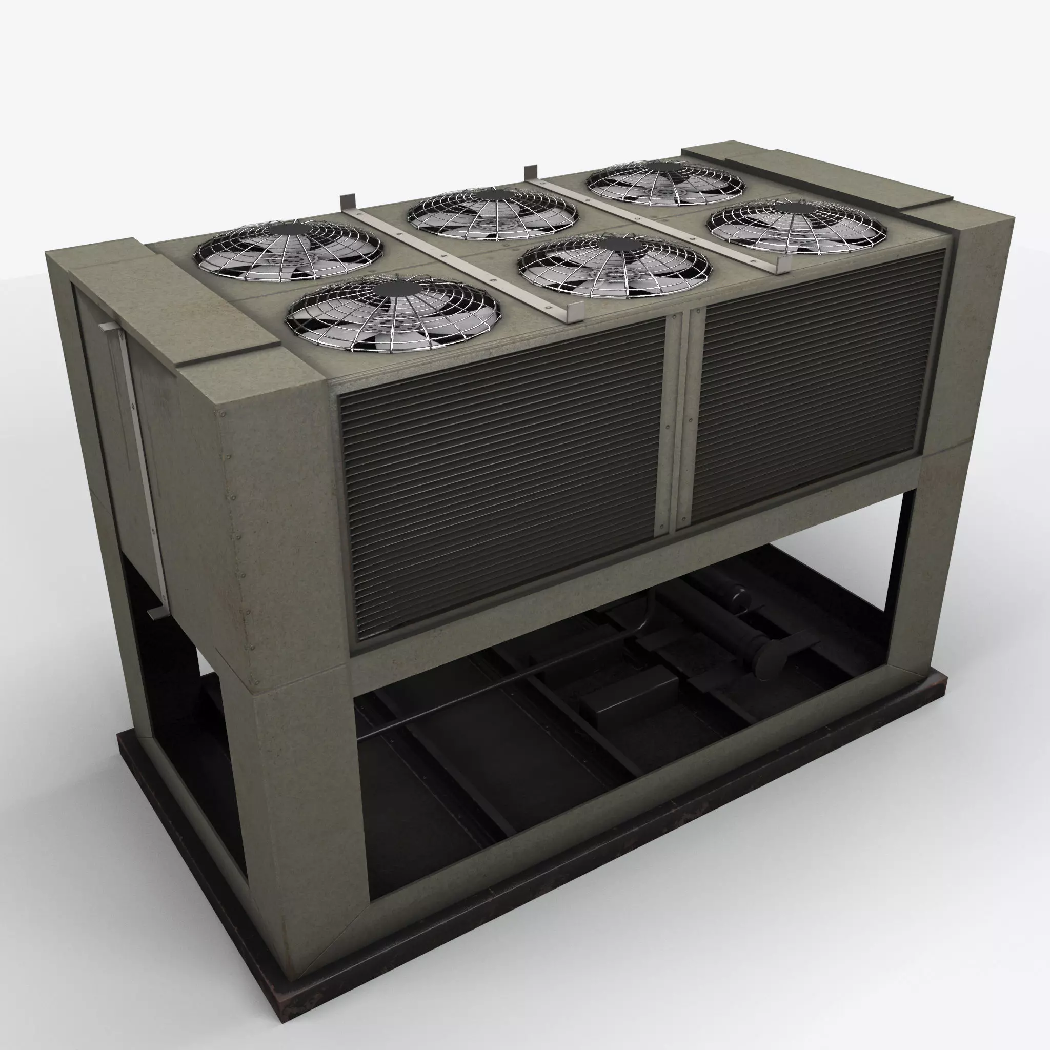 Rooftop Air Conditioner1 Low-poly 3D model_0