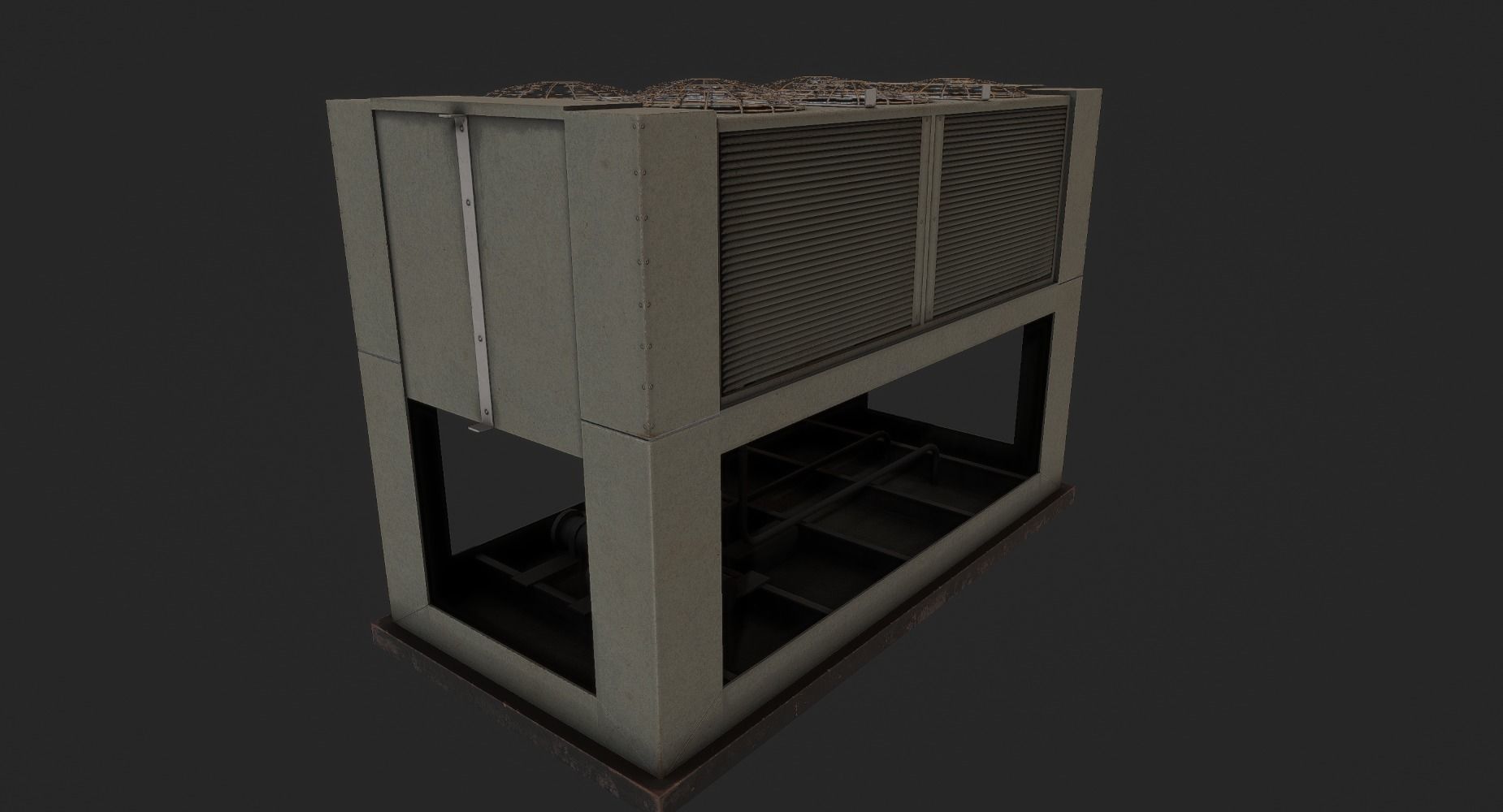Rooftop Air Conditioner1 Low-poly 3D model_2