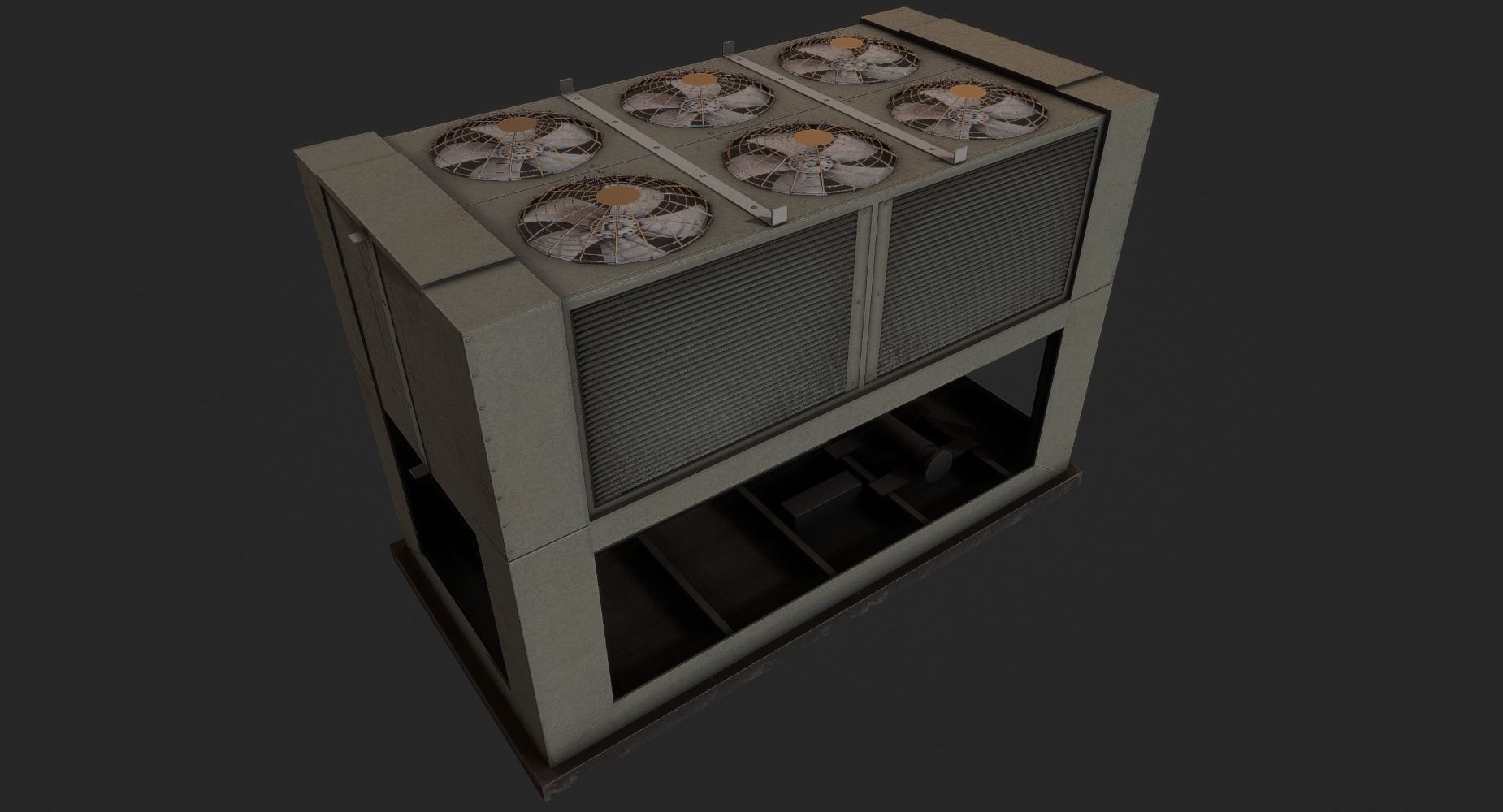 Rooftop Air Conditioner1 Low-poly 3D model_1