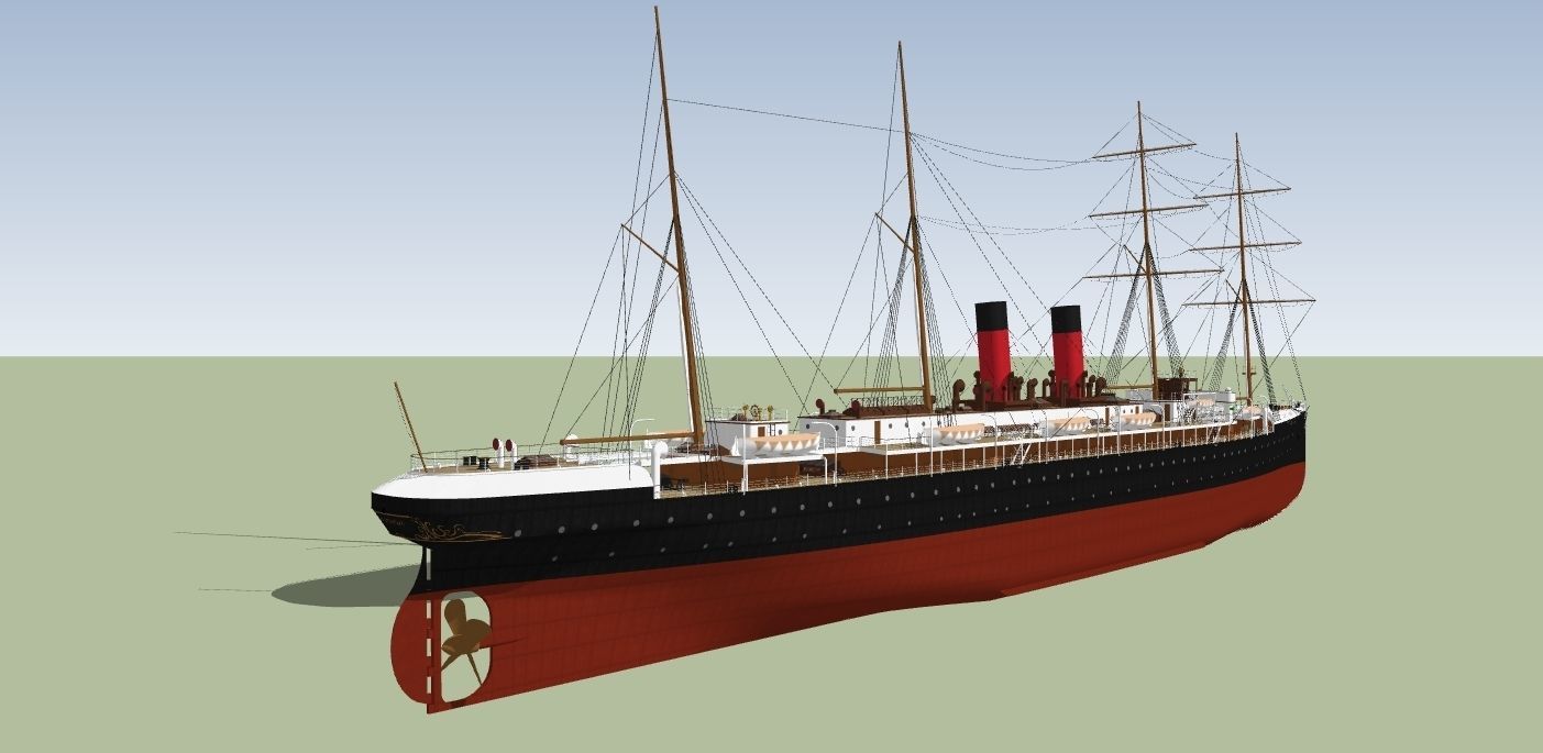 SS La Bourgogne Low-poly 3D model_2