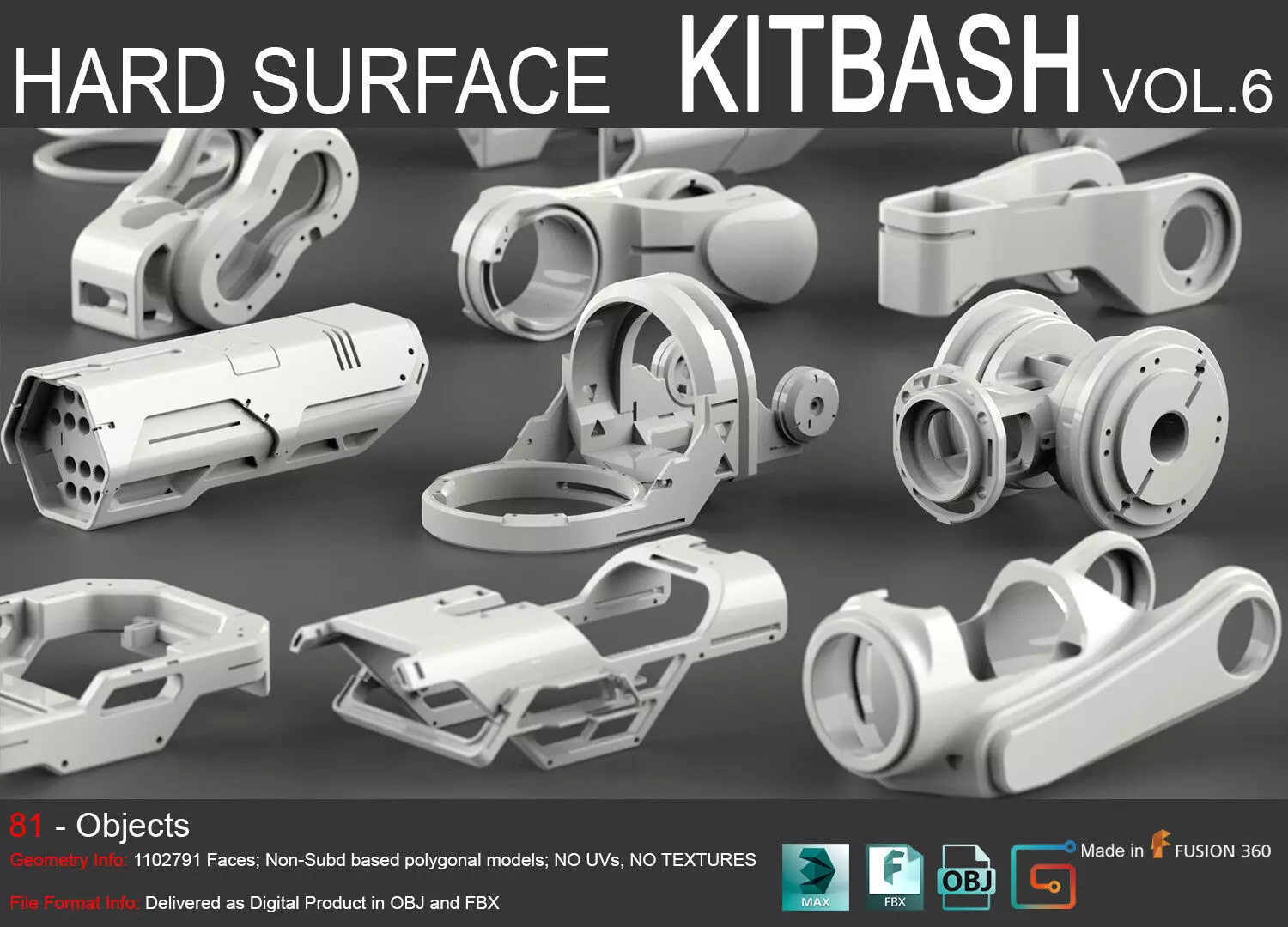 Hard Surface KitBash Vol 6 3D model_0