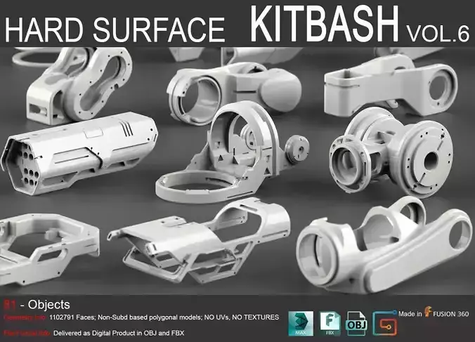 Hard Surface KitBash Vol 6 3D model