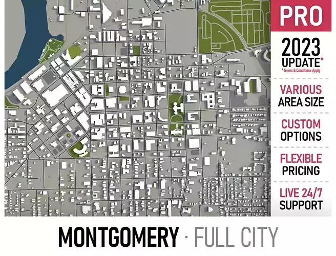 Montgomery Low-poly 3D model