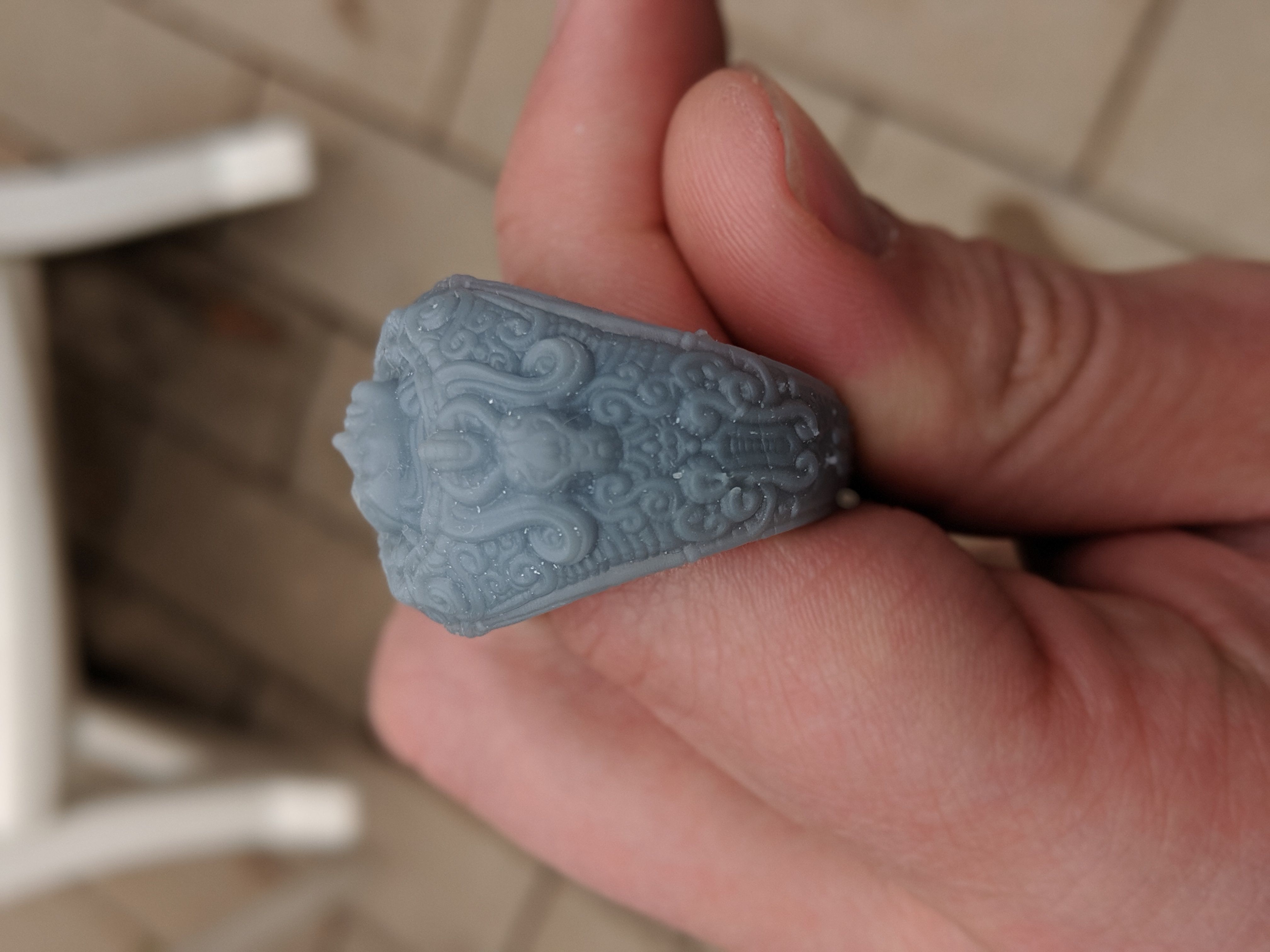 ring2 silver ring on shelf 3D print model_3