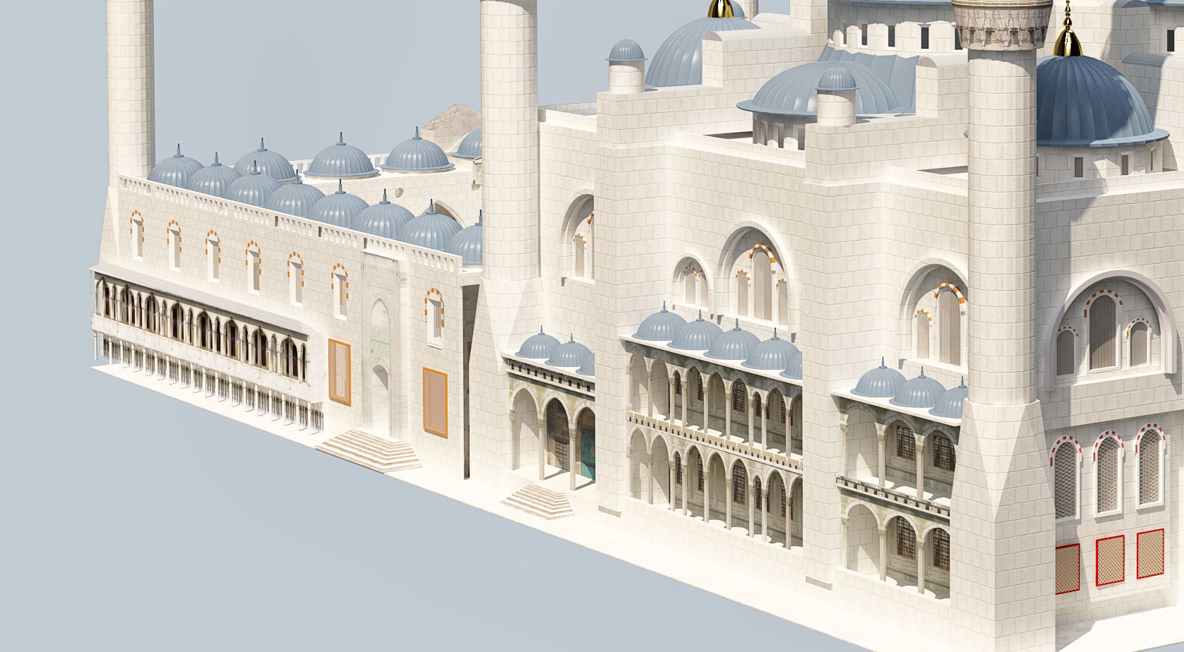 Sultan Ahmet Mosque 3D model_9