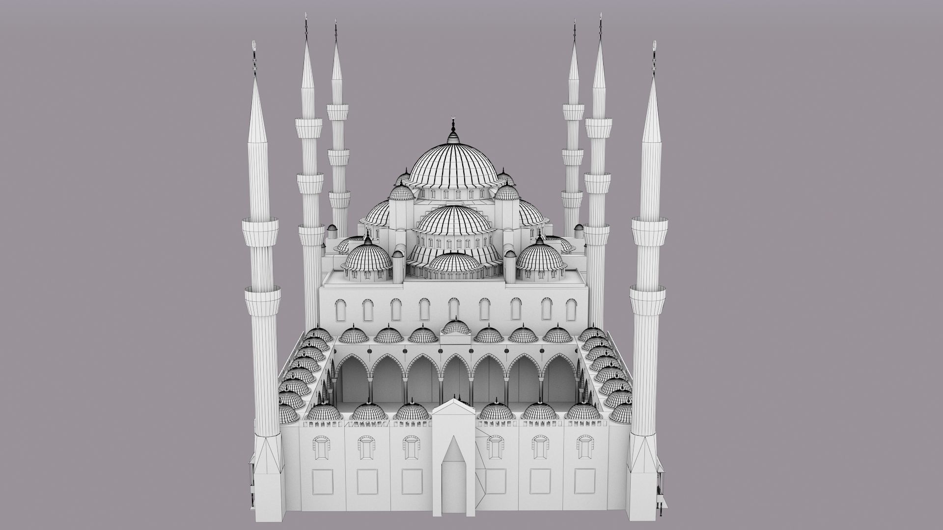 Sultan Ahmet Mosque 3D model_25