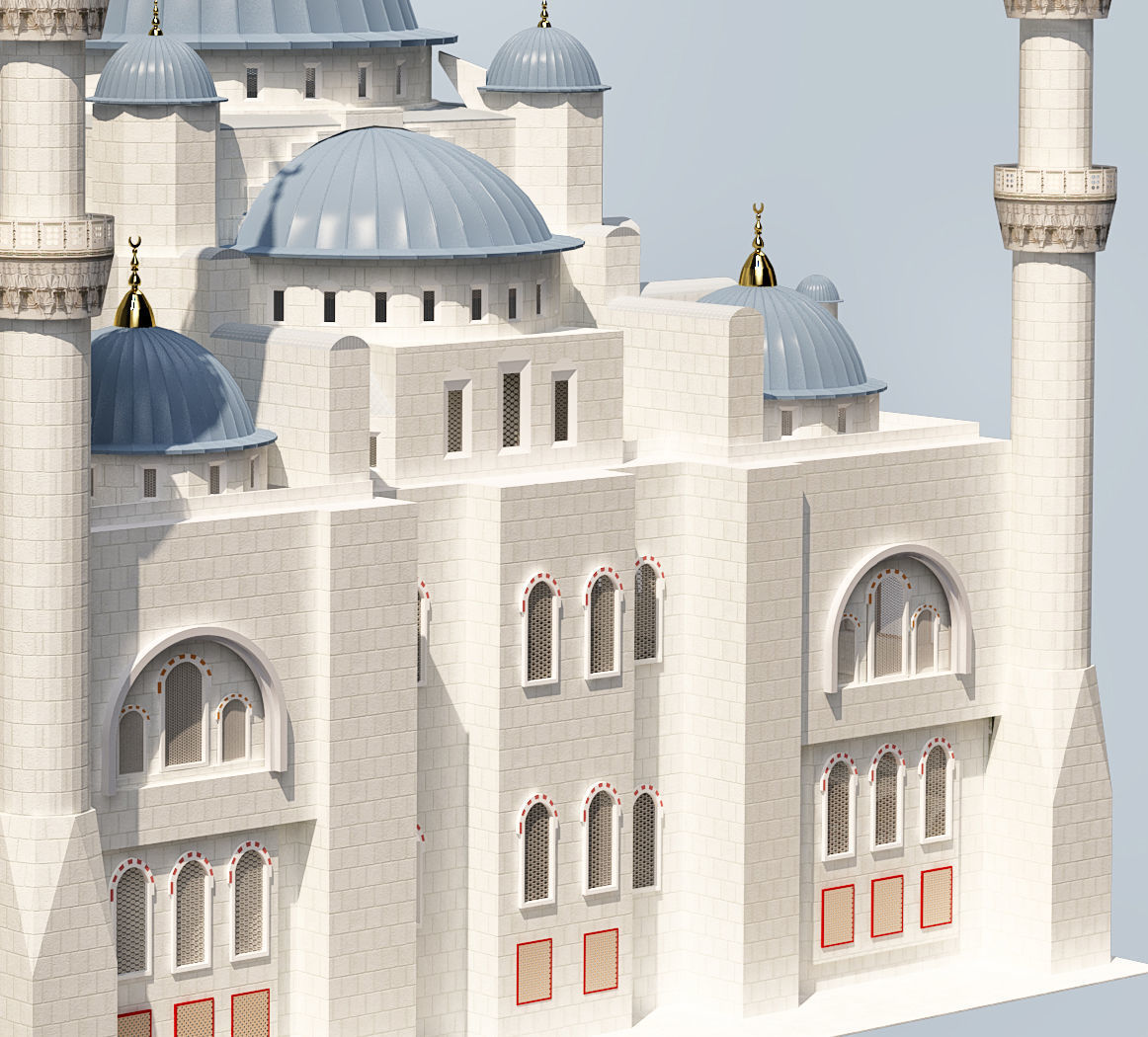 Sultan Ahmet Mosque 3D model_7