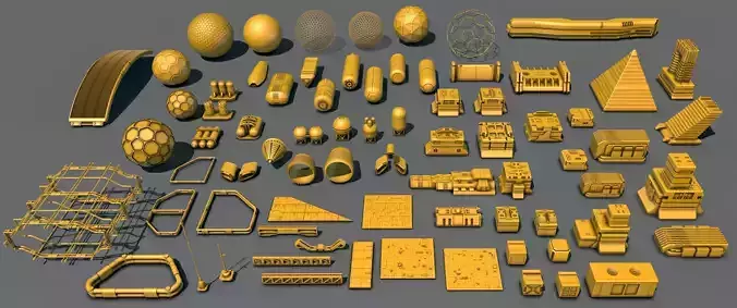 Kitbash Set 01 3D model