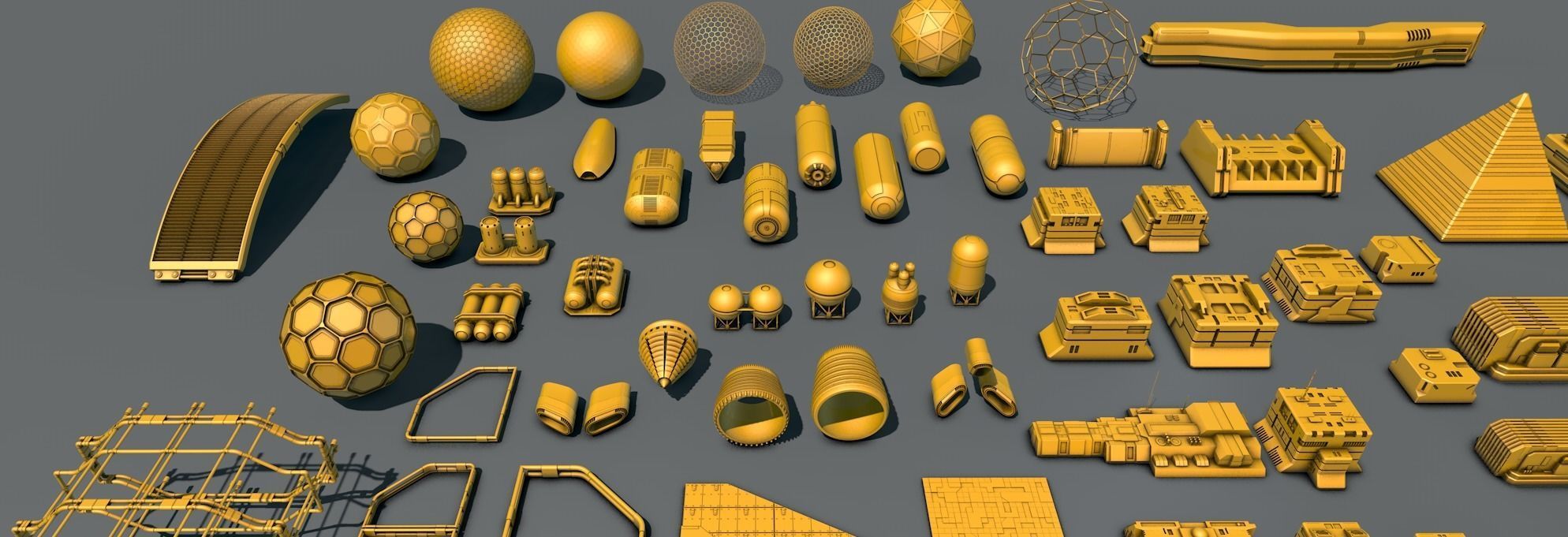 Kitbash Set 01 3D model_3