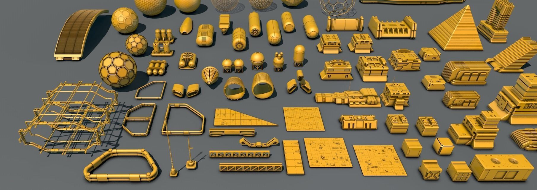 Kitbash Set 01 3D model_2