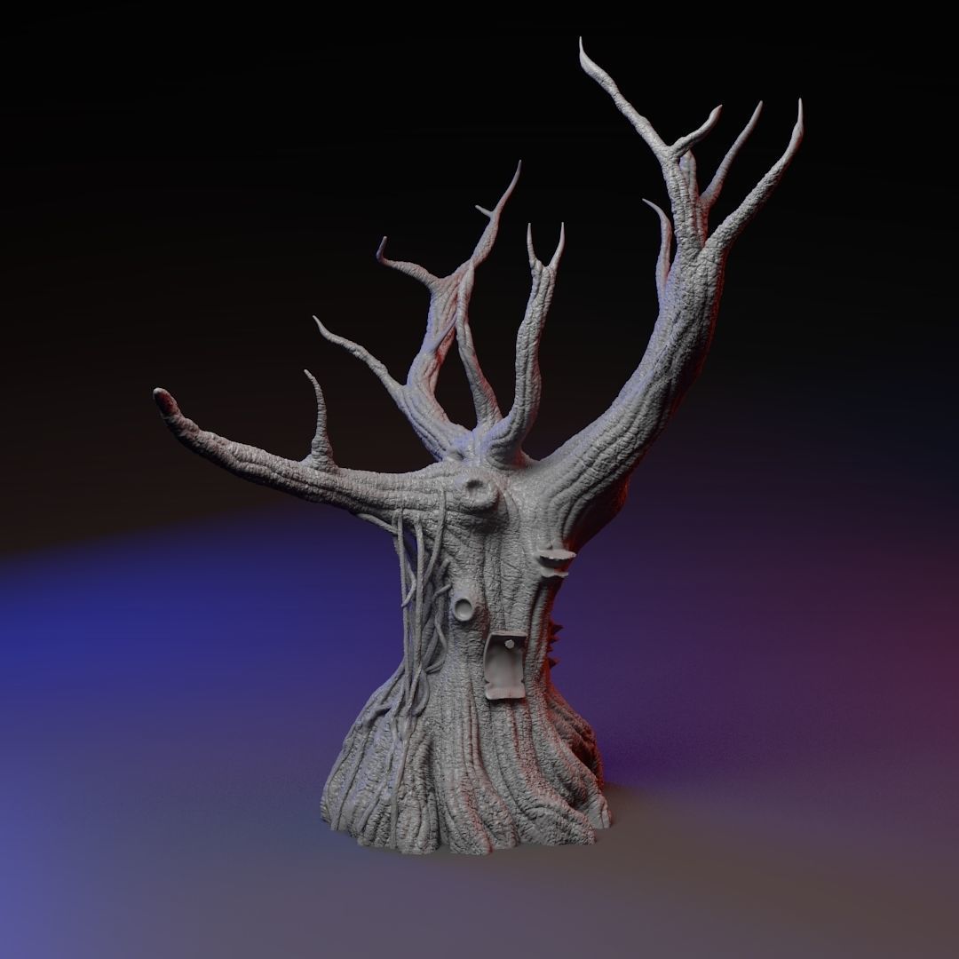 Old Tree scatter terrain 3D print model_2