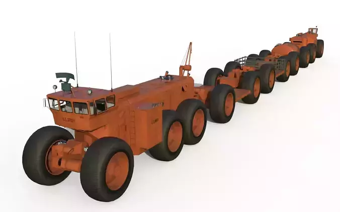 LeTourneau TC-479 mark 2 overland train 3D model