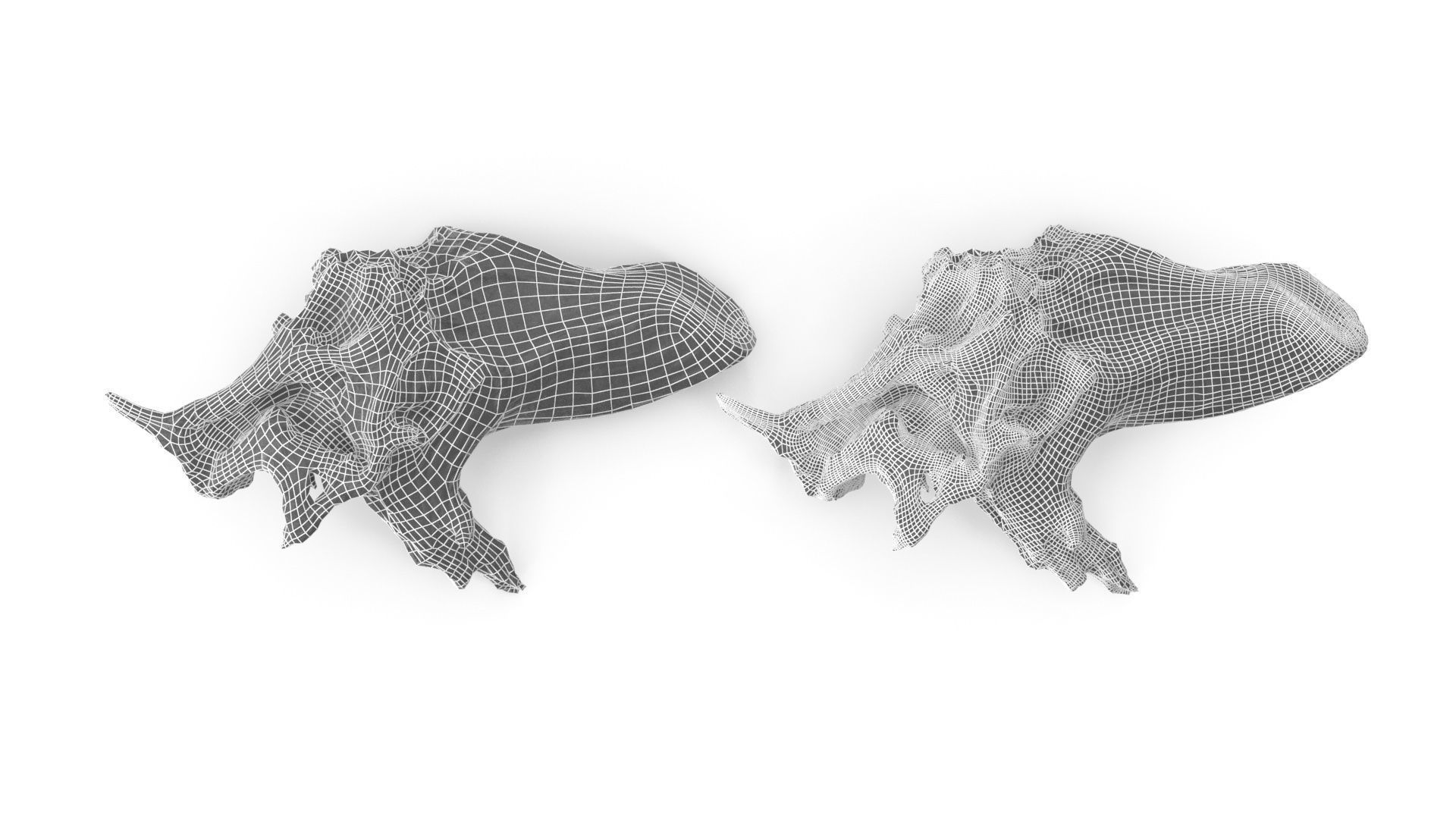 Tree Stump 01 - High and Low Poly versions Low-poly 3D model_2