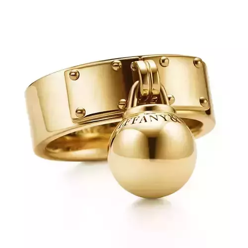 Tiffany hardwear ball dangle ring 3D print model