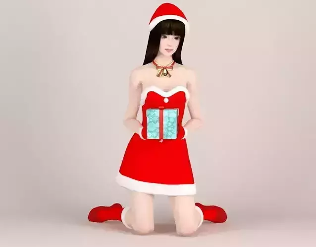 Akari Christmas pose 01