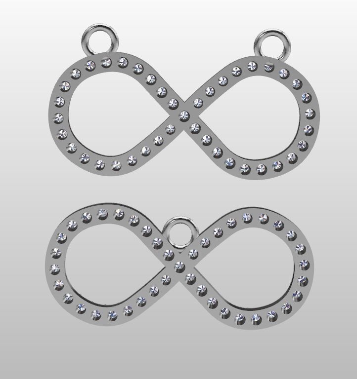 Infinity Pendant 3D print model_2