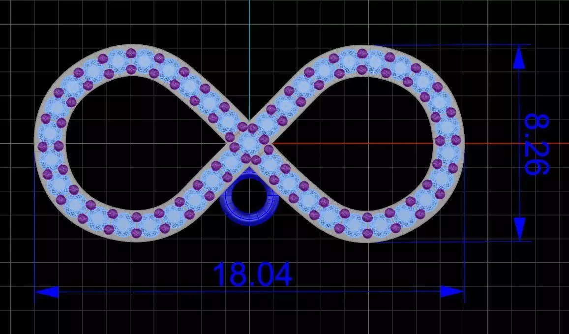 Infinity Pendant 3D print model_0