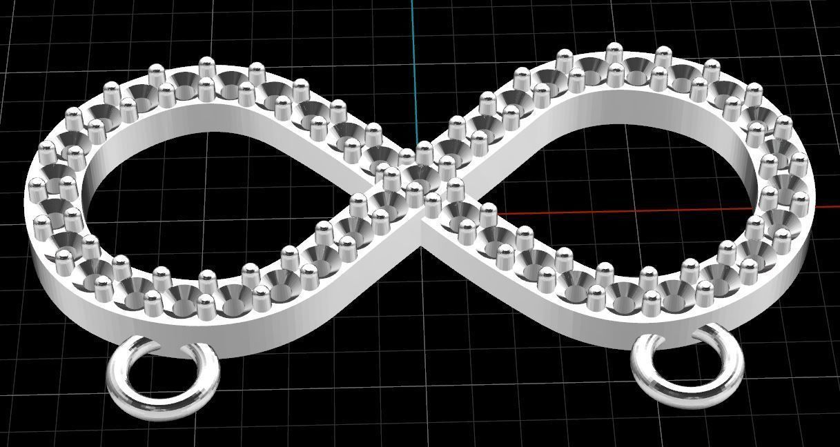 Infinity Pendant 3D print model_8