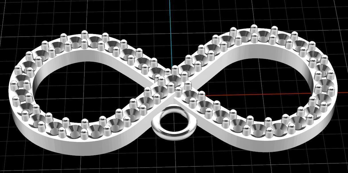 Infinity Pendant 3D print model_7