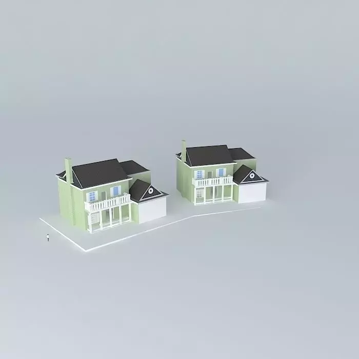 HOME two houses Free 3D model_0