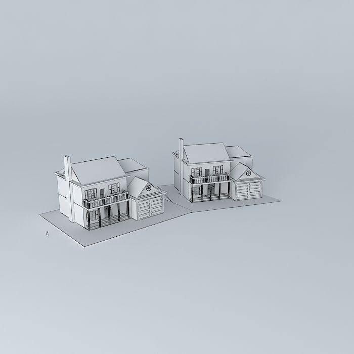 HOME two houses Free 3D model_3