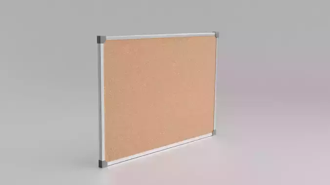 Corkboard cork board Low-poly 3D model