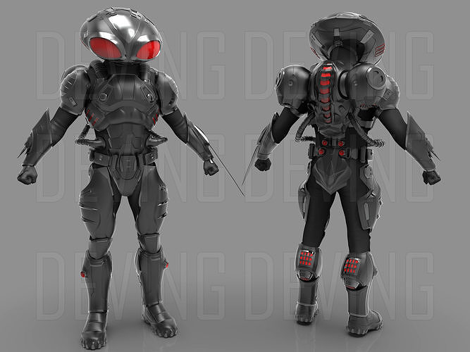 BLACK MANTA ARMOR 3D PRINTABLE FILES-AQUAMAN MOVIE 3D print model