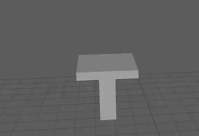SimpleChair01 table with letter t