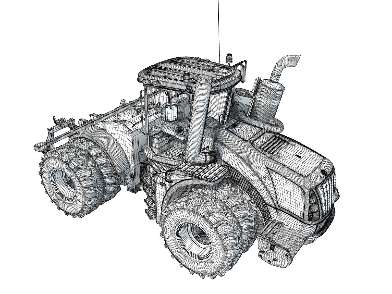 New Holland Agricultural Tractor 3D model_17