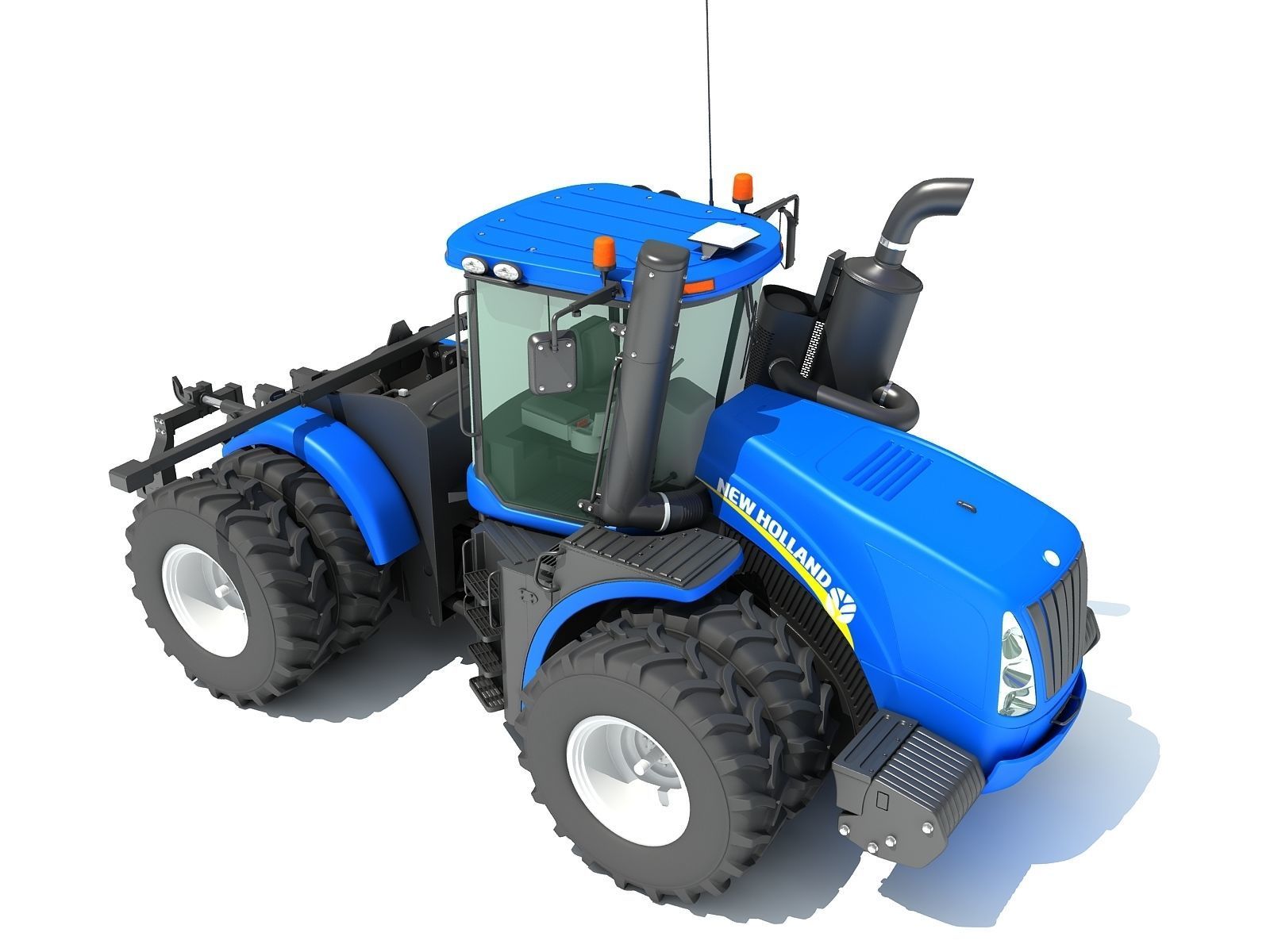 New Holland Agricultural Tractor 3D model_8