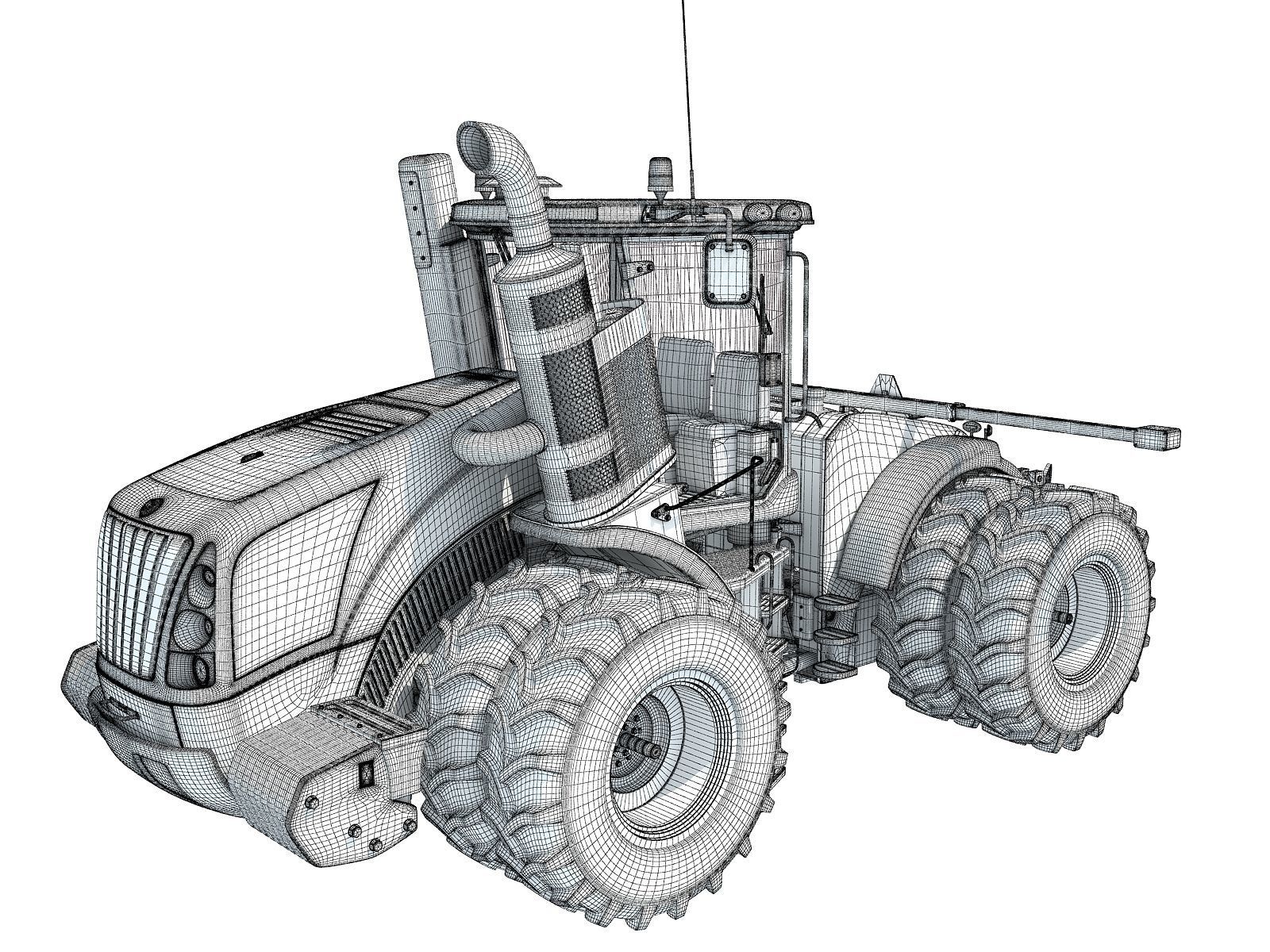 New Holland Agricultural Tractor 3D model_14