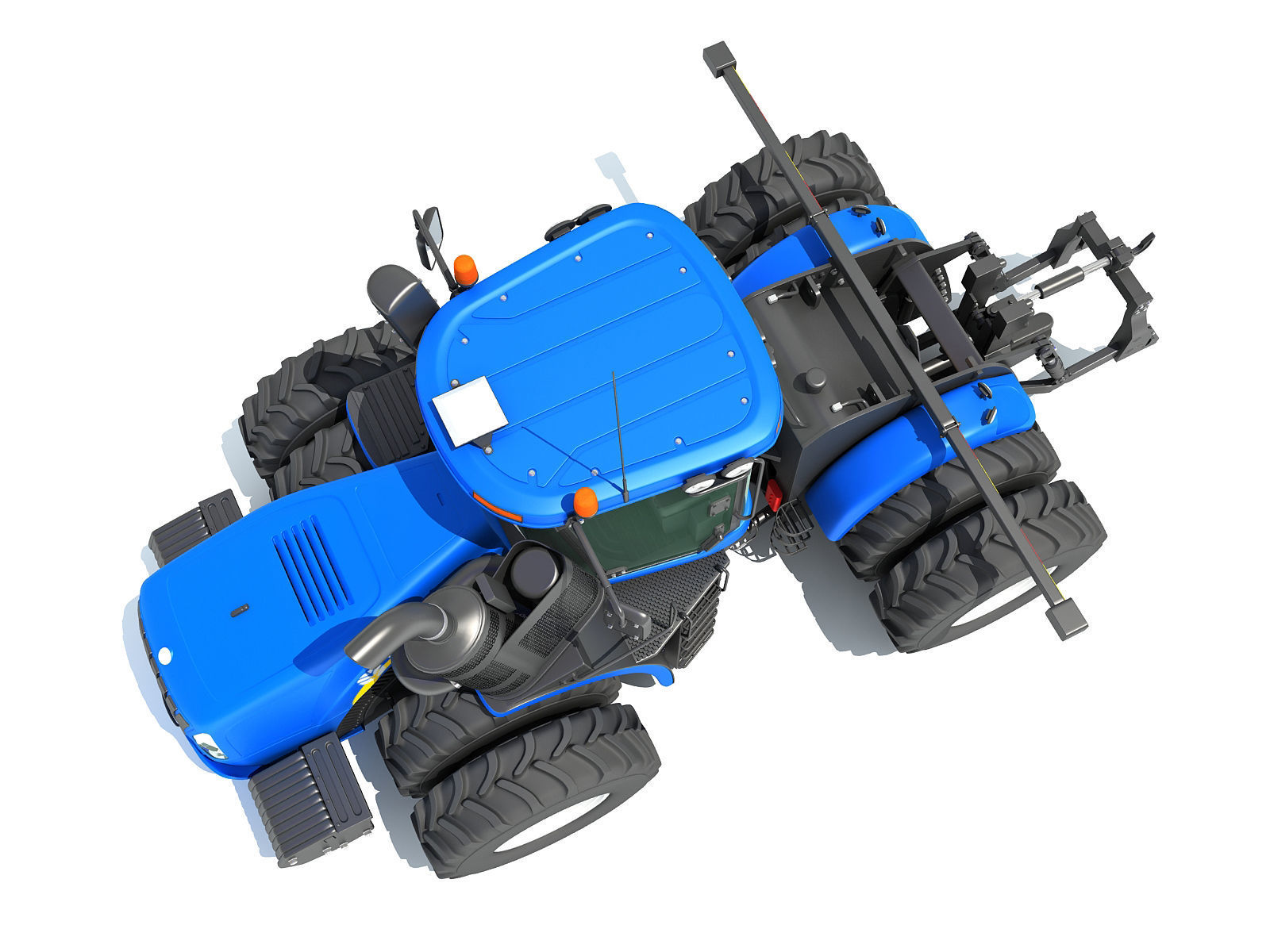 New Holland Agricultural Tractor 3D model_10