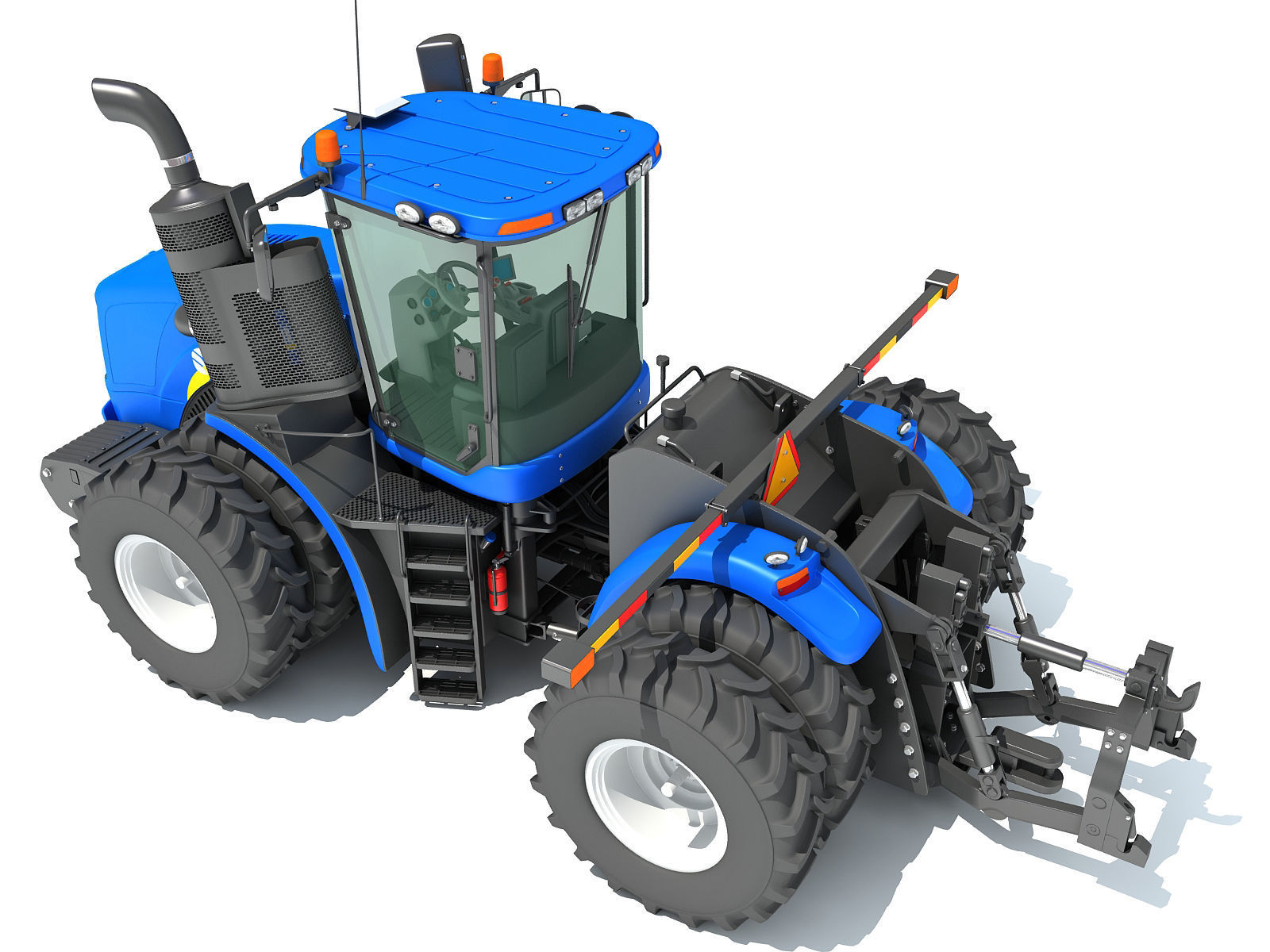 New Holland Agricultural Tractor 3D model_3