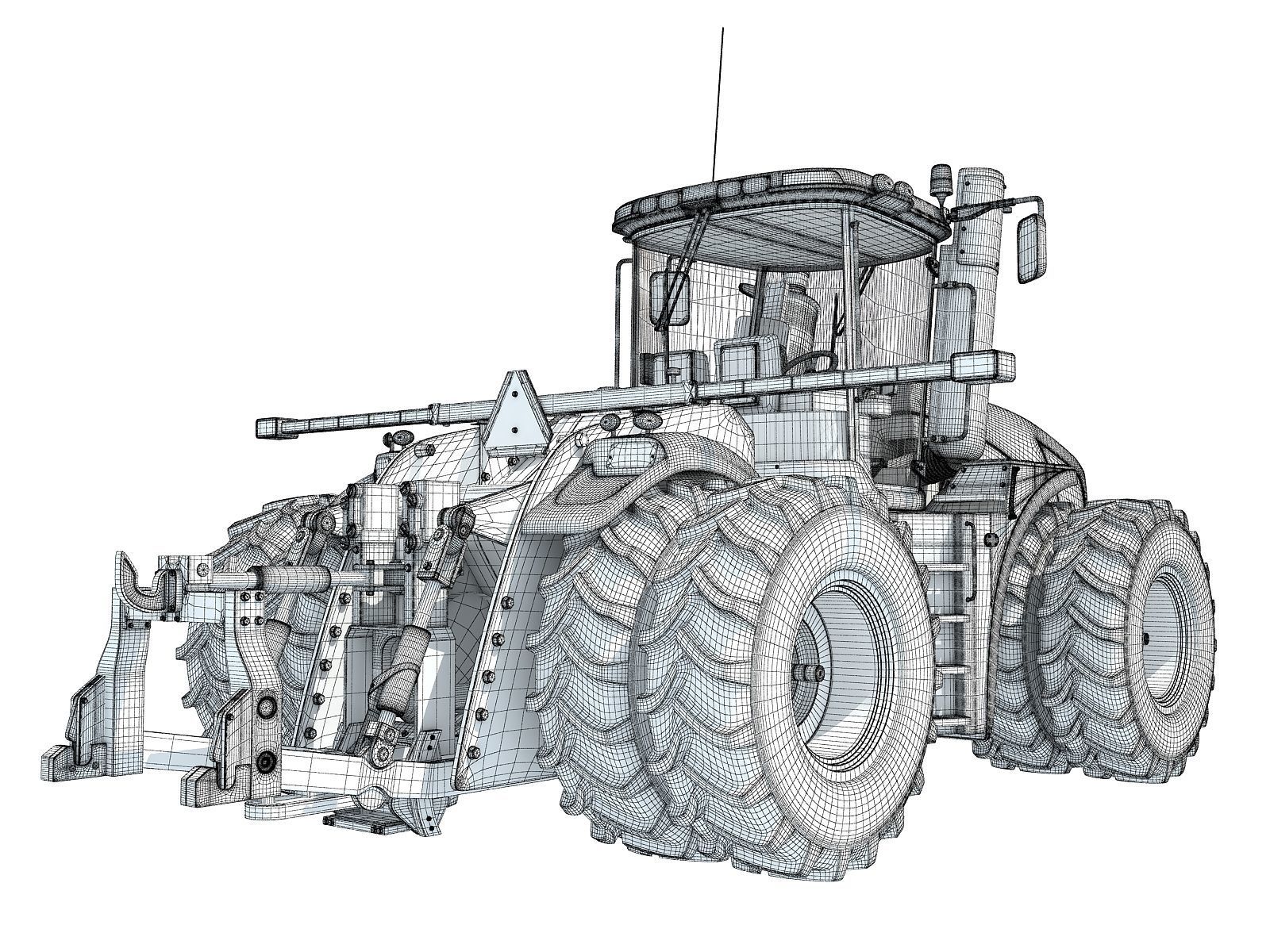 New Holland Agricultural Tractor 3D model_16