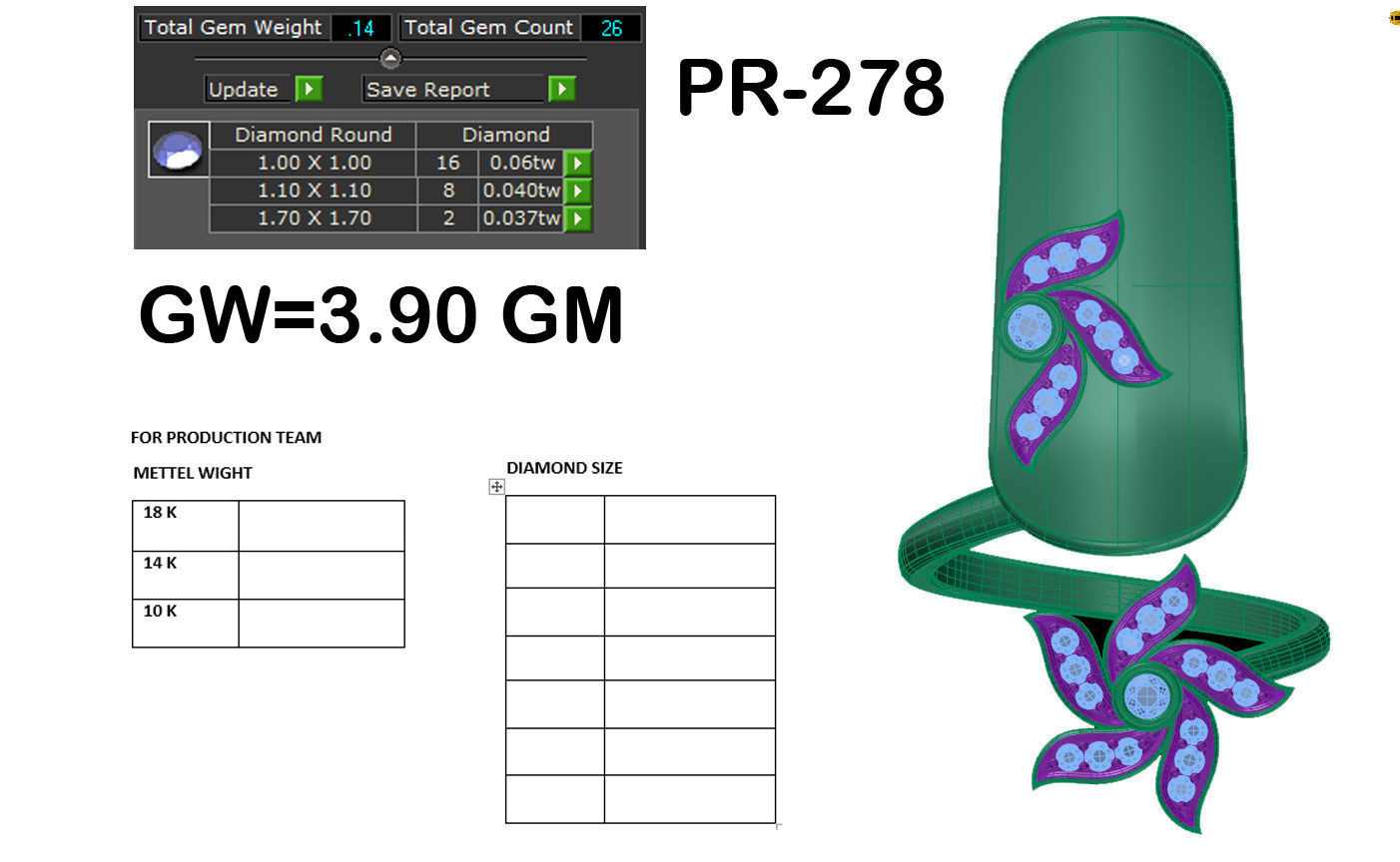 Women ring 3dm render detail 3D print model 3D print model_4