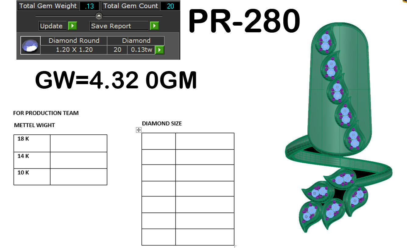 Women ring 3dm render detail 3D print model 3D print model_4