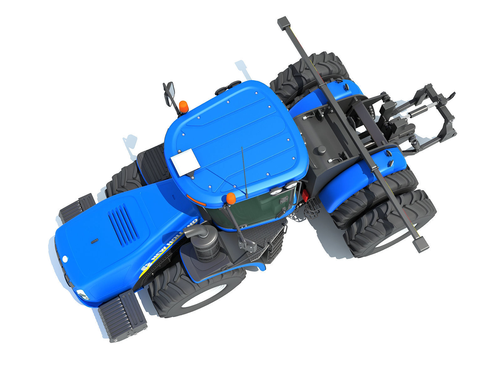New Holland Tractor 3D model_10