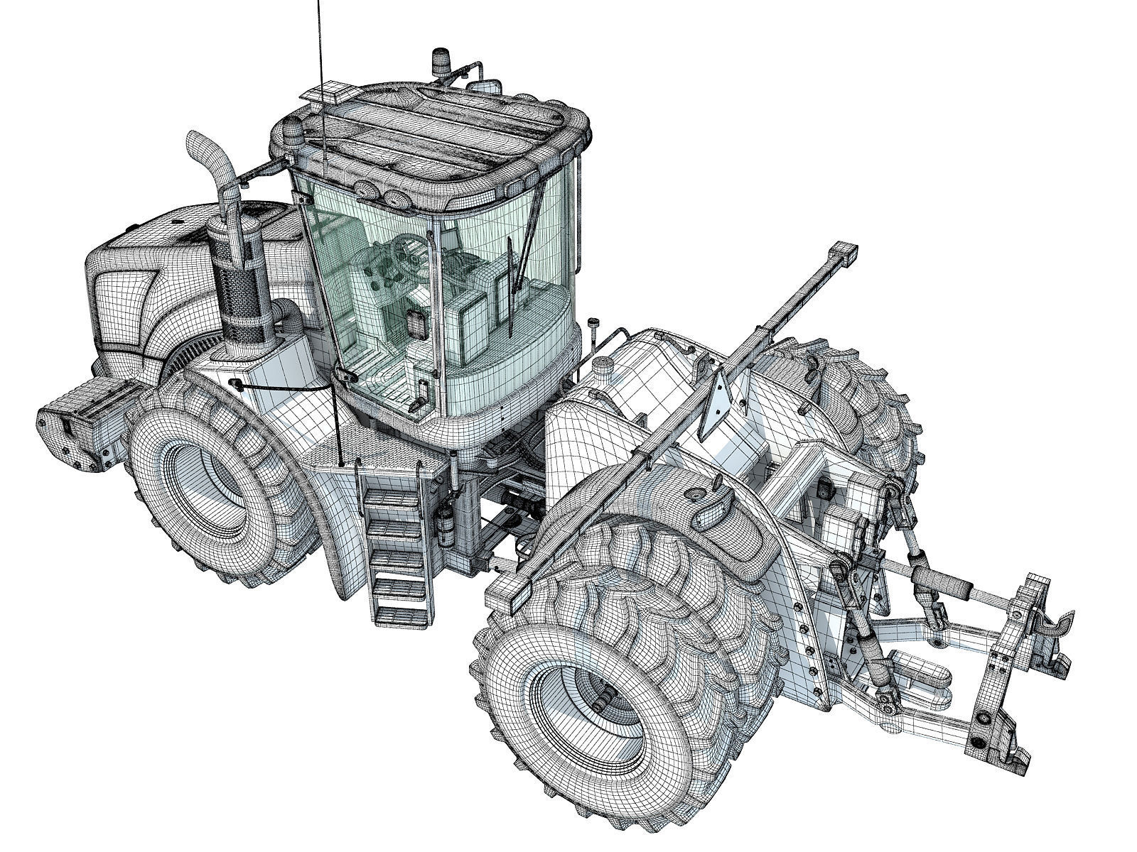 New Holland Tractor 3D model_16