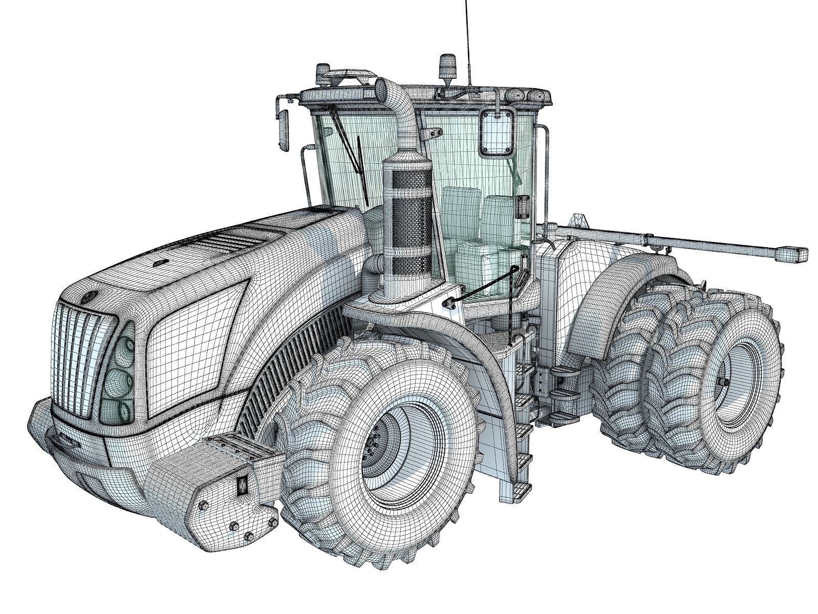 New Holland Tractor 3D model_14