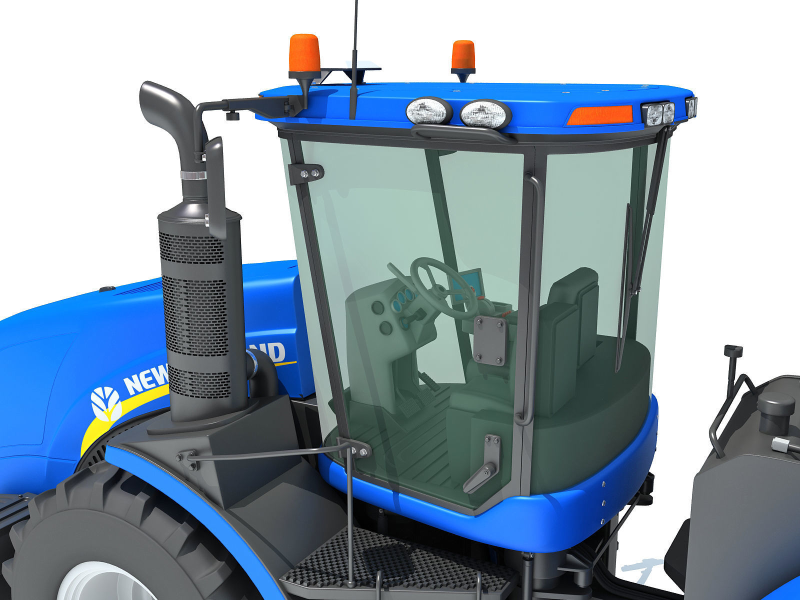 New Holland Tractor 3D model_11