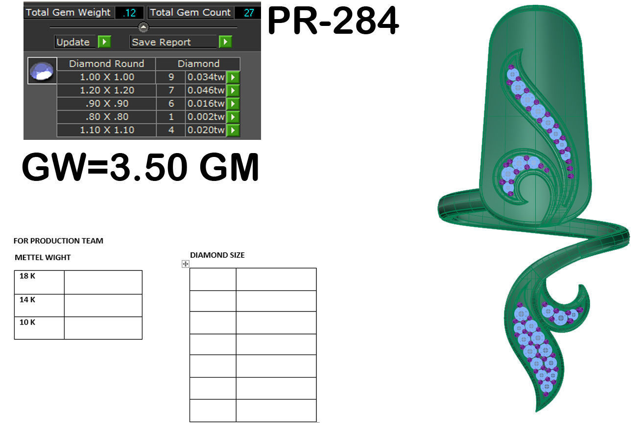 Women ring 3dm render detail 3D print model 3D print model_4