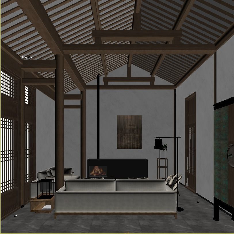 living room 3D model_5