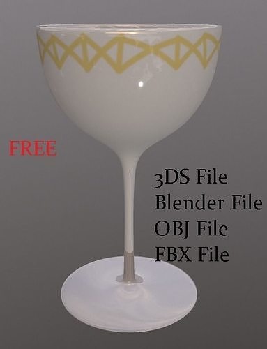 Wine Cup Free low-poly 3D model