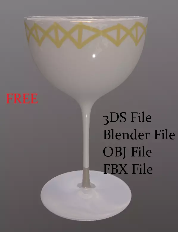 Wine Cup Free low-poly 3D model_0