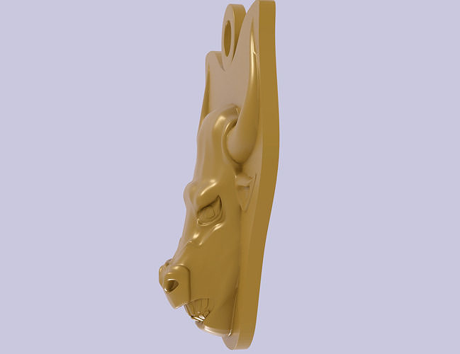 Bull Head pendant for 3d printing 3D print model