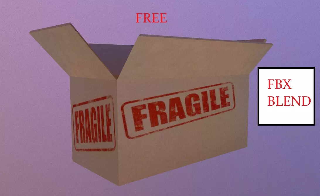 CardBoard Box Free low-poly 3D model_0